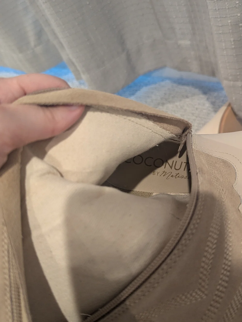 Classic Women's Tall Western Boots in Beige - Picture 6 of 6